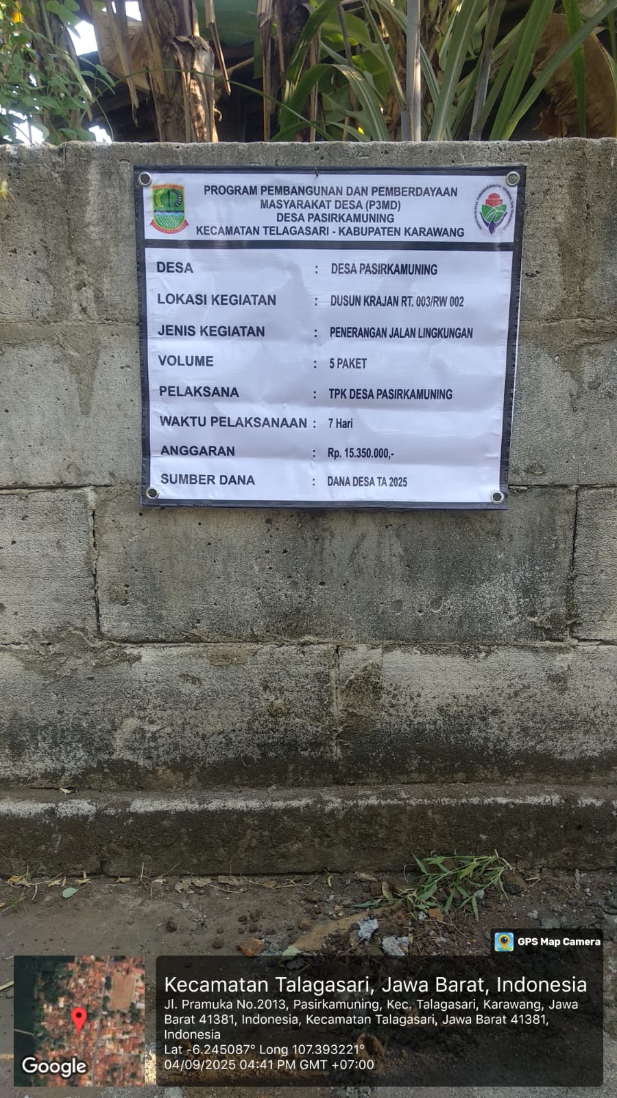 Foto Papan Proyek